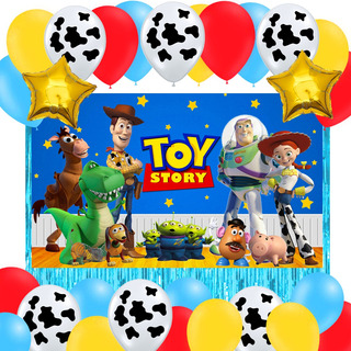 Kit Decoración Fiesta Toy Story Buzz Woody Globos Lona Kit Decoración Fiesta Toy Story Buzz Woody Globos Lona