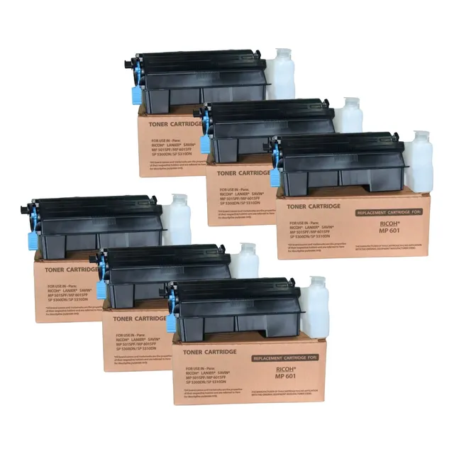 Kit De 6 Tóners Ricoh Negro Compatible Mp 501/601