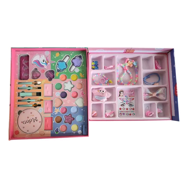 Set Maquillaje Accesorios Niñas Juego Belleza Uñas Infantil
