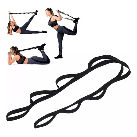 Faixa Alongamento Fisioterapia Yoga Pilates Funcional Zuí Cor Preto Faixa Alongamento Fisioterapia Yoga Pilates Funcional Zuí Cor Preto