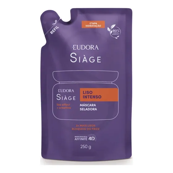 Eudora Siàge Liso Intenso Refil Máscara Capilar 250g