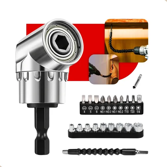 Adaptador Angular Extensor Parafusadeira Bits Cabo Soquete