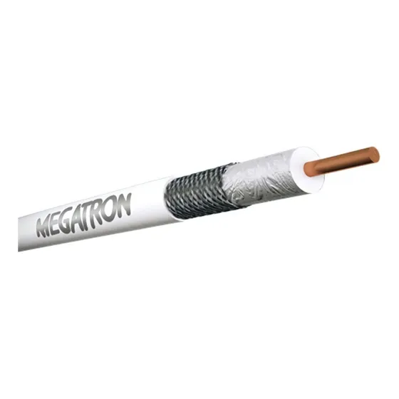 Cabo Coaxial 06 (trançado) 95% Branco 300 Metros Megatron