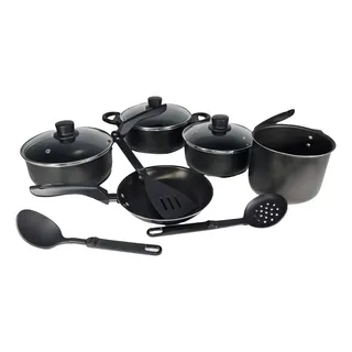 Conjunto De Panelas Antiaderente Preto 8 Peças Ideal Conjunto De Panelas Antiaderente Preto 8 Peças Ideal