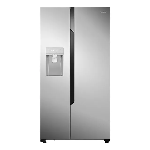 Vondom heladera inverter no frost SBS 605 con freezer 605l color plateado 220v-240v