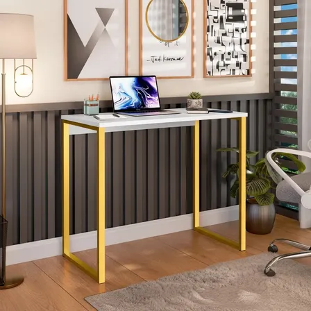 Mesa Escrivaninha Industrial Jomatri Móveis Aço Mdf