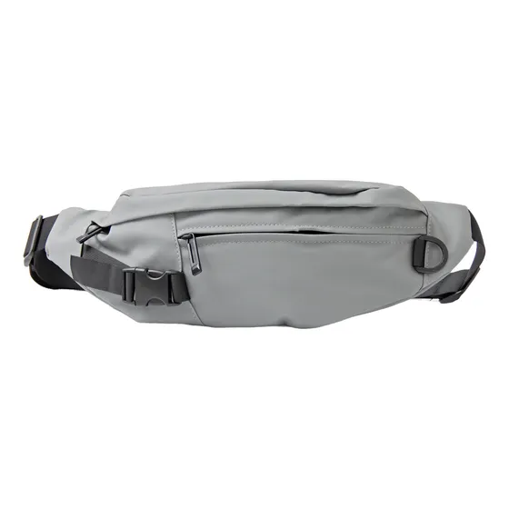 Riñonera Bandolera Vilo Hombre Cruzada 3 Compartimentos Zuri Gris Lisa
