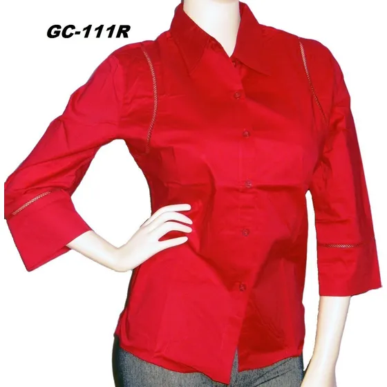 Blusas Talla Plus Grandes Casuales Vestir Camisa Manga 3/4
