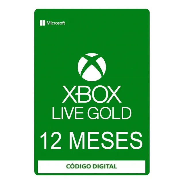 Xbox Live Gold 12 Meses Completos