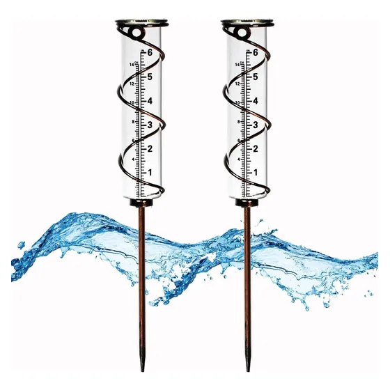 Biuwin 2 Medidor Lluvia Forma Espiral Desmontable Agua