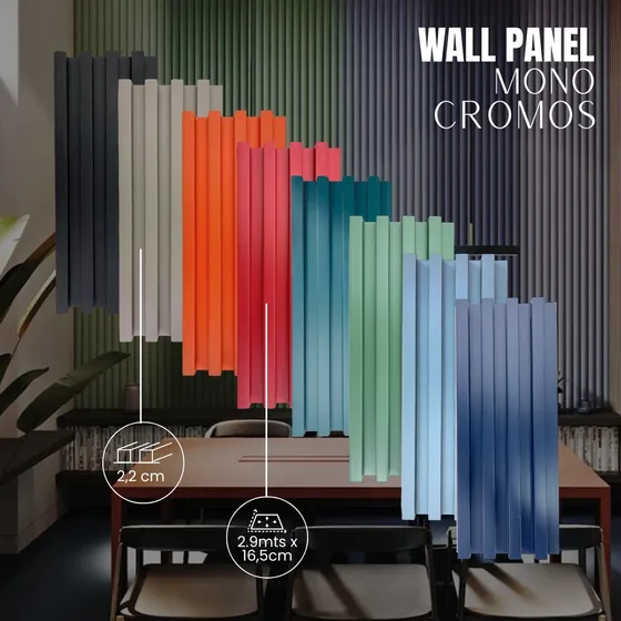 Wall Panel De Pvc 16,5cm X 2,9m. Varios Tonos.