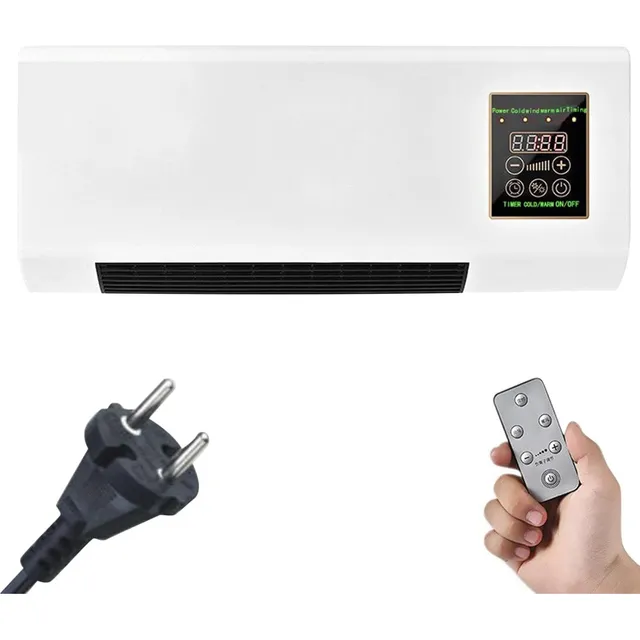 Mini Calentador De Pared Calefactor Espacio Con Ventilador B Blanco
