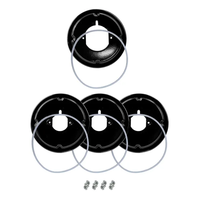 Kit 4 Base Trempe + Parafusos Fogão Atlas Utop Glass 4 Bocas