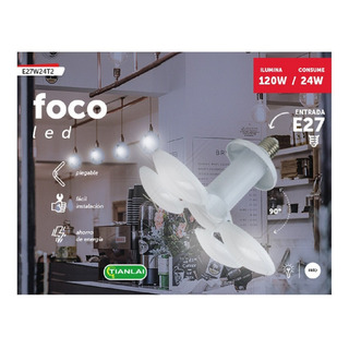 Foco Led Plegable 20w/100w Ahorrador Color Luz Blanco Color De La Luz Blanco Frío Foco Led Plegable 20w/100w Ahorrador Color Luz Blanco Color De La Luz Blanco Frío