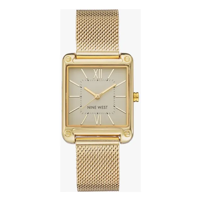 Nine West Reloj De Pulsera De Malla Para Dama
