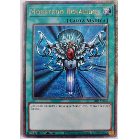 Monstruo Renacido - Quarter Century Rare    Ra03    Español