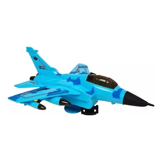 Brinquedo Avião Jato De Guerra Bate Volta Luz Som Eletrônico