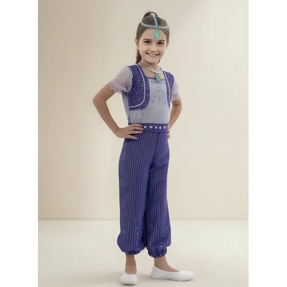 Roupa De Gênia Shimmer And Shine Infantil C/ Colar E Tiara