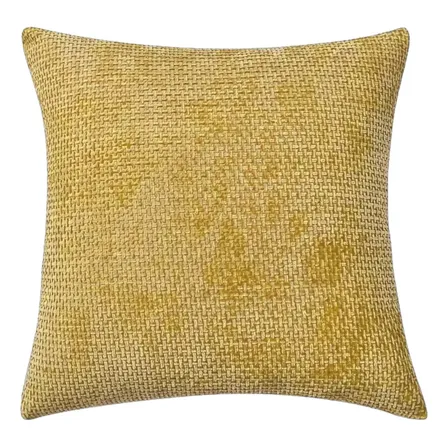 Pack 6 Fundas Cojin Chenille Super Suave Decoración 43*43cm Color Amarillo Cuadros