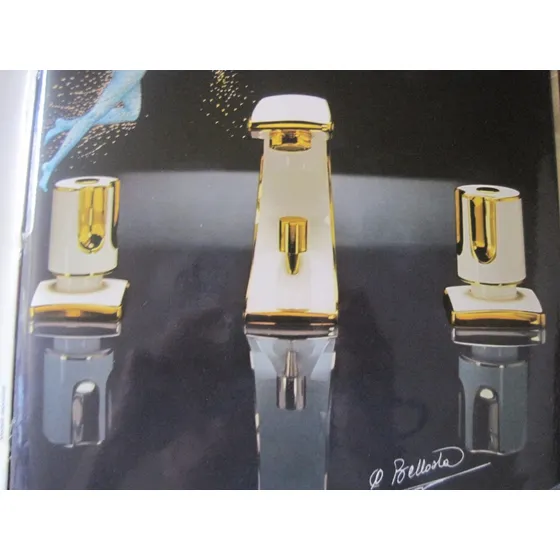 Grifería Corinne Blanco/oro 3 Pzas: Lav;bidet; Bañera