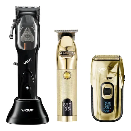 Maquina Para Cortar Cabello Combo Vgr Clipper Shaver Trimmer Color Multicolor