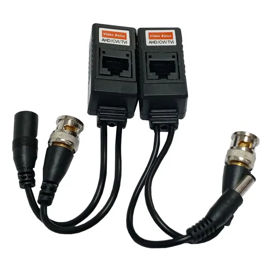 Video Balun Pasivo Hd Rj45 Video Y Corriente 8mp 300mts Cctv