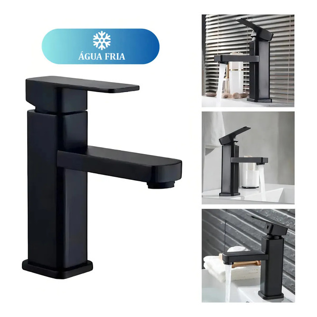 Vittak Torneira Para Banheiro Preto Fosco Água Fria Abs Com Arejador Instalação Em Bancada...