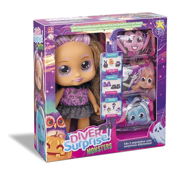Muñeca Diver Surprise Monsters Lobelita Morena
