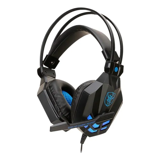 Auriculares Gamer Con Luz Y Microfono 3.5mm Cable 2m Diginet