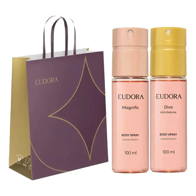 Body Spray Eudora Magnific + Diva Esplêndida (kit 2 Itens) Body Spray Eudora Magnific + Diva Esplêndida (kit 2 Itens)