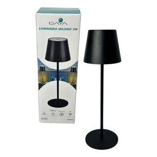 Abajur De Mesa Bateria Recarregável Dimmer 3w Sem Fio Gaya Abajur De Mesa Bateria Recarregável Dimmer 3w Sem Fio Gaya