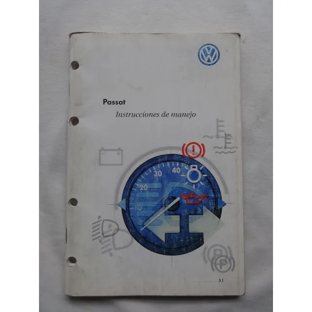 Manual Guantera Passat Volkswagen 1998 Instruccion Catalogo