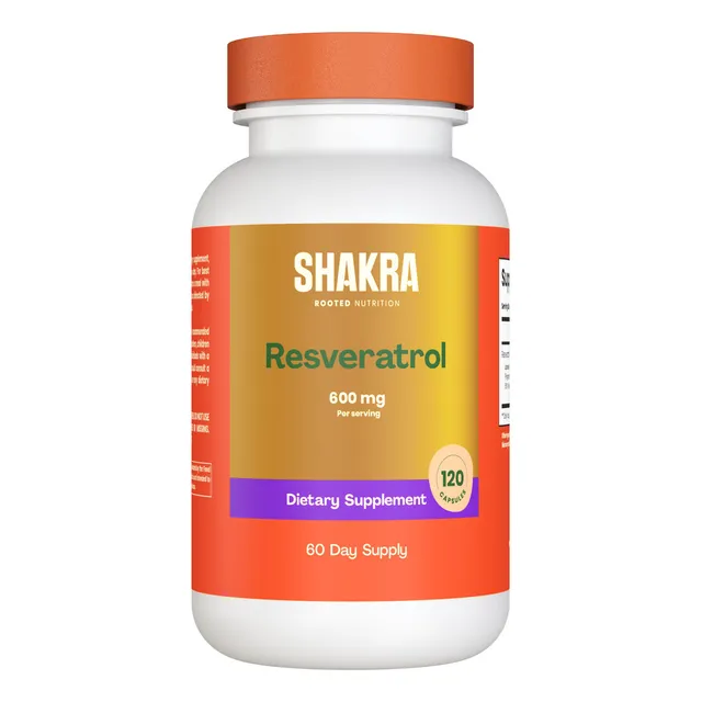 Shakra Resveratrol Resveratrol 120 Capsules 600 Mg Sabor Natural