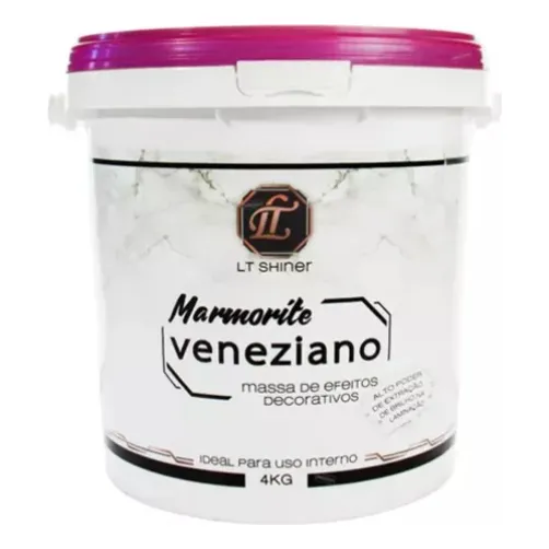Massa De Efeito Marmorite Veneziano 4kg  Lt Shiner