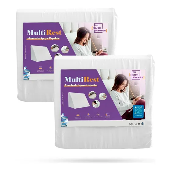 Pack X2 Almohada Tms Multi Rest Apoya Espalda 5 Posiciones 