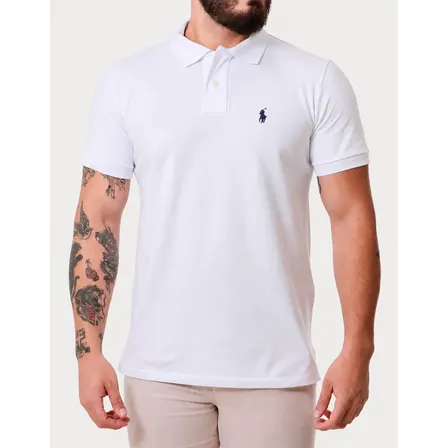 Camisa Polo Masculina Logo Camiseta Piquet Gola Americana