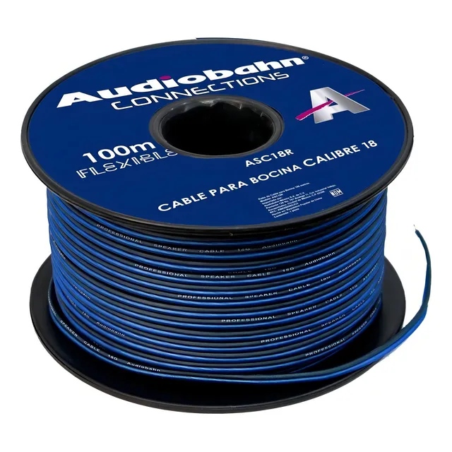 Rollo De Cable Para Bocinas Calibre18 100m Audiobahn Asc18r