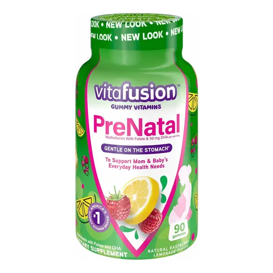Vitaminas Prenatales ( 90 Gomitas) Acido Fólico + 50mg Dha