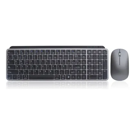 Teclado Y Mouse Recargable Bluetooth Y Inalámbrico Usb Con Ñ