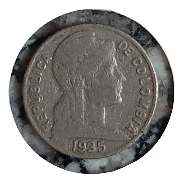Moneda Colombia 2 Centavos 1935  Escasa