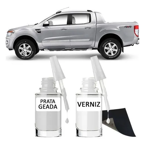 Tinta Tira Risco Automotivo Ford Ranger Cor Prata Geada