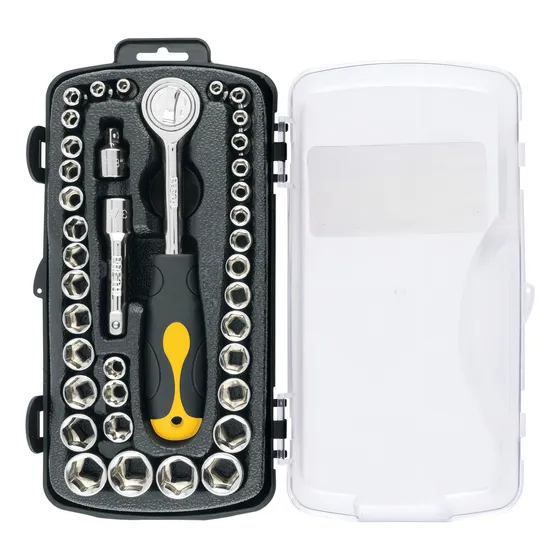 Kit De Herramientas Combinadas Pretul 23969 De 39 Piezas Color Negro
