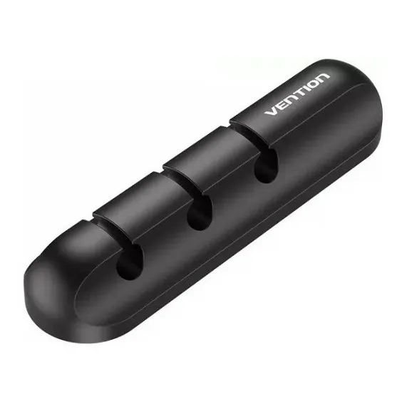 Organizador De 3 Cables Escritorio Con Adhesivo 3m Vention Color Negro
