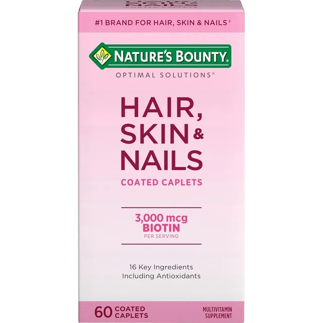 Suplemento Hair Skin & Nails + 3,000mcg Biotina 60 Tabletas Neutro