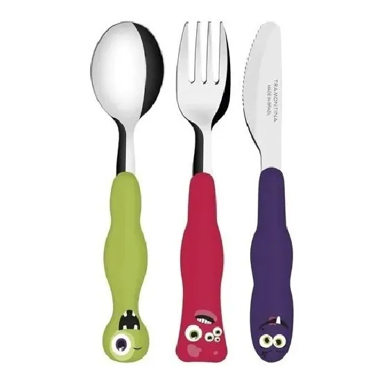 Set 3 Cubiertos Lirous Tramontina Acero Inox