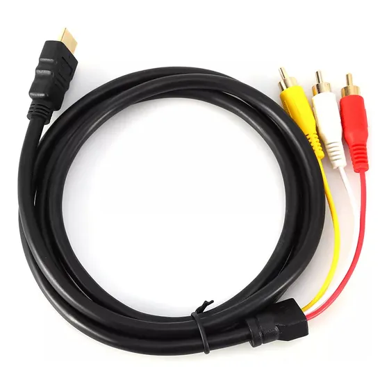Cable Hd 1080p Hdmi Macho A 3 Rca Av Audio Video 1.5m