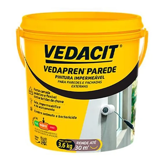 Vedacit Vedapren Impermeavel 3.6 L Branco Fosco