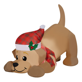 Inflable Navidad Cachorro Santa Claus 1.07 Mts Con Luz *sk Inflable Navidad Cachorro Santa Claus 1.07 Mts Con Luz *sk