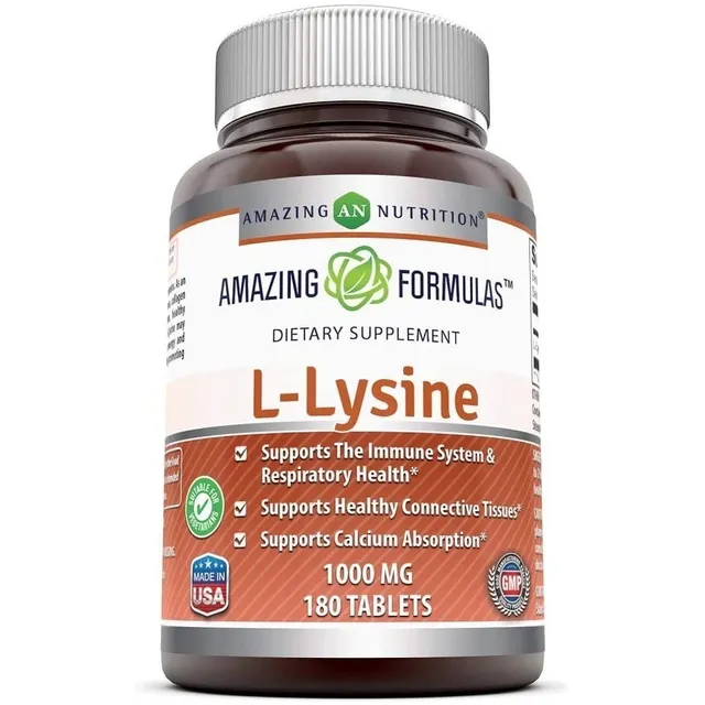 L Lysine Lisina 1000mg Y 180 Caps De Eeuu