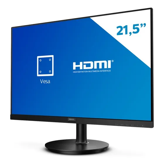 Monitor Com Bordas Ultrafinas 21,5'' 221v8 Philips 127/220V Cor Preto